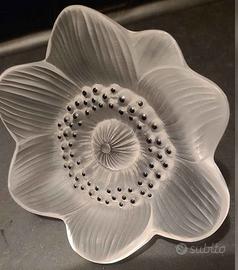 Scultura Anemone in cristallo di Lalique, anni '80