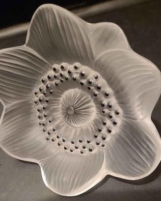 Scultura Anemone in cristallo di Lalique anni '80