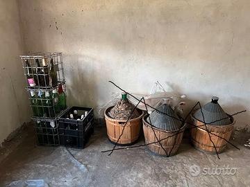 Set per imbottigliare vino + bottiglioni in vetro