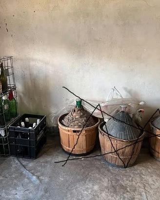 Set per imbottigliare vino + bottiglioni in vetro