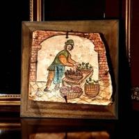 quadro pietra, antichi mestieri: fruttivendolo