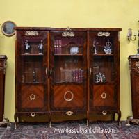 Libreria a tre sportelli stile Napoleone III