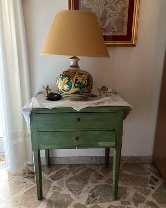 Cassettiera legno verde