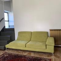 Divano 3 Posti Velluto Armaturato Verde Acido