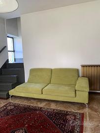 Divano 3 Posti Velluto Armaturato Verde Acido