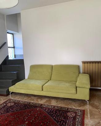 Divano 3 Posti Velluto Armaturato Verde Acido
