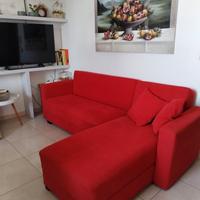 divano  angolare con due vani contenitori
