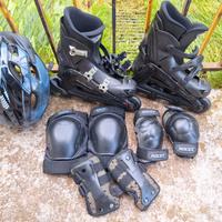 Rollerblade nr 40 + set protezioni + casco