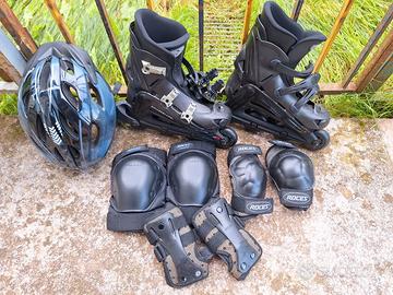 Rollerblade nr 40 + set protezioni + casco