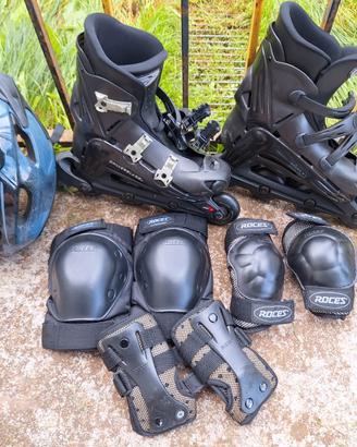Rollerblade nr 40 + set protezioni + casco