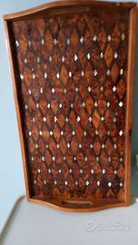 Vassoio di legno e madreperla