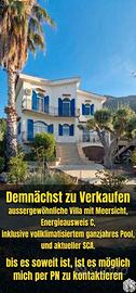 Romantische grosszügige Villa, Pool und Meersicht