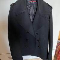 Cappotto nero doppio petto uomo Exibit taglia 46
