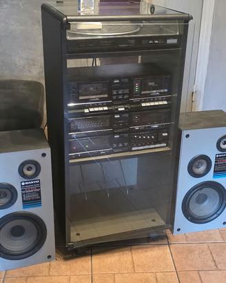Impianto Stereo SANYO Modulare + Mobile + Casse