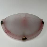 Luce da parete in vetro satinato rosa