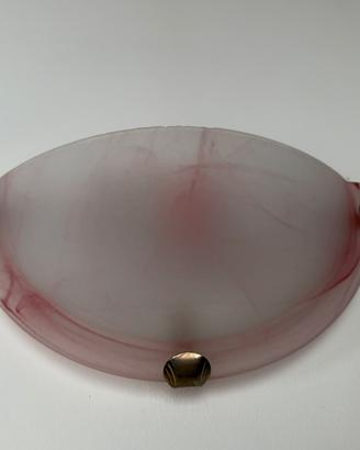 Luce da parete in vetro satinato rosa