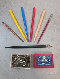 Pennini iridinoid vari e penne portapennini vintag