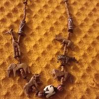 Collana legno motivo safari