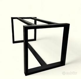 Base gambe tavolo in ferro a forma quadrata
