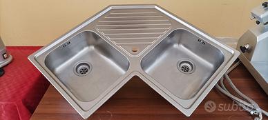 lavello ad angolo doppia vasca