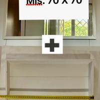 Specchio bianco grande  ikea + vassoio in legno 👇