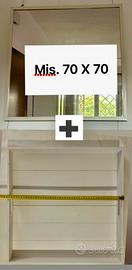 Specchio bianco grande  ikea + vassoio in legno 👇