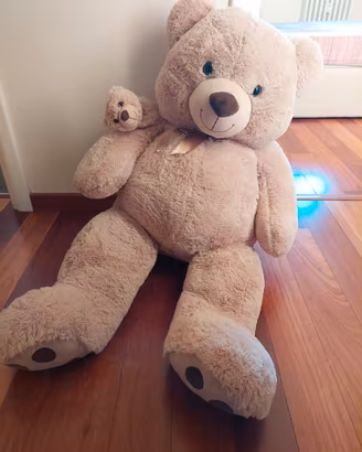 Orso Peluche GIGANTE con Orsetto (Max & Sax) - Com