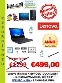 Lenovo ThinkPad TOUCH - I5-8350U/8/480W11PRO/PEN