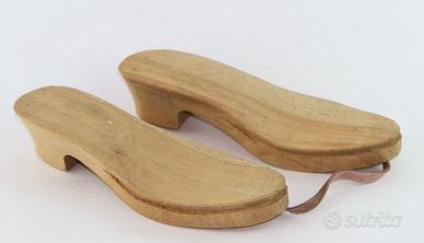 Suole legno base per zoccoli vintage artigianato