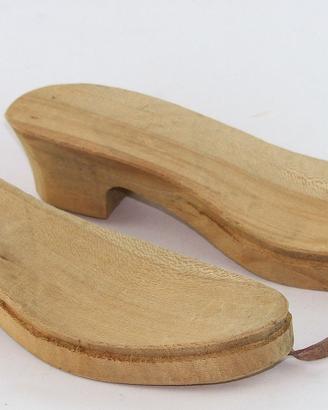 Suole legno base per zoccoli vintage artigianato