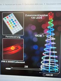 Albero di Natale a spirale a LED Luce