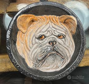 Ciotola o Piatto ceramica Bulldog Inglese 3D