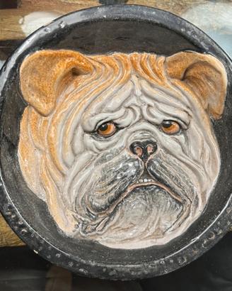 Ciotola o Piatto ceramica Bulldog Inglese 3D