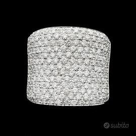 ANELLO SHINE IN ORO 18KT CON PAVE' DI BRILLANTI
