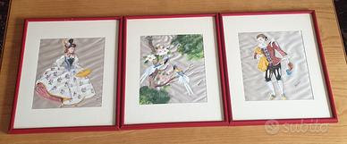 Quadri dipinti su raso 25x30 cm 