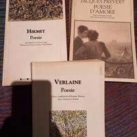 lotto 3 libri poesie Hikmet/Verlaine/Prevert