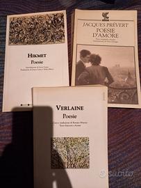 lotto 3 libri poesie Hikmet/Verlaine/Prevert