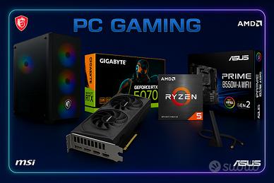 PC GAMING RYZEN 5 + RTX 5070 – NUOVO E POTENTE