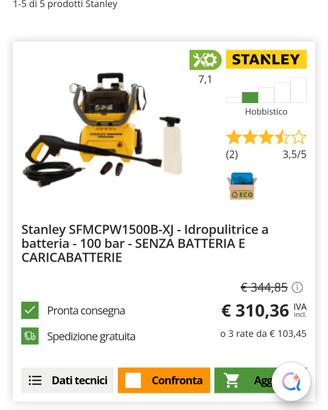 Idropulitrice Stanley 