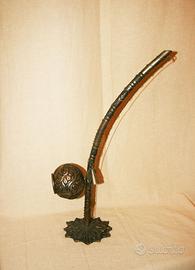 Berimbau VTG Metallo Inciso h 46cm - Brasile 1989