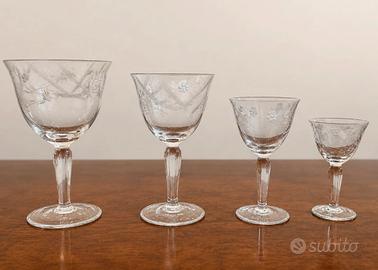 Servizio vintage 17 calici in – 4 misure