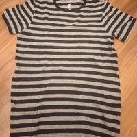 Maglietta uomo a righe grigie e nere H&M taglia S