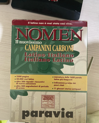 Vocabolario Latino “Campanini Carboni Nomen”