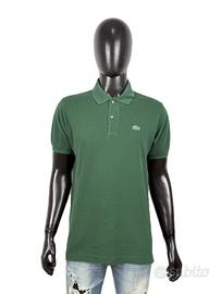 Lacoste Polo Cotone Verde Manica Corta Taglia L