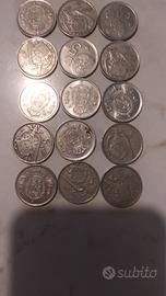 15 monete  da 5 pesetas 