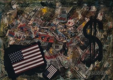 quadro pop art tecnica mista 