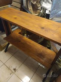 mensole in legno massello,tavoli, libreria 