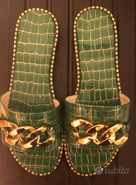 sandali estivi donna verdi n39 