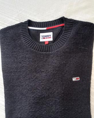 Maglione girocollo nero uomo tg S Tommy jeans