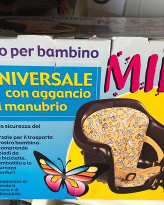 Seggiolino bici Milù + rotelle bici